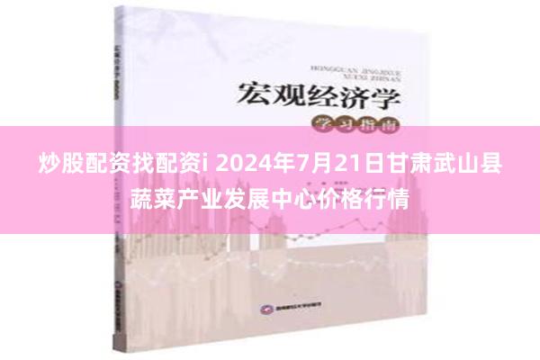 炒股配资找配资i 2024年7月21日甘肃武山县蔬菜产业发展中心价格行情