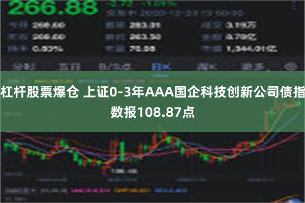 杠杆股票爆仓 上证0-3年AAA国企科技创新公司债指数报108.87点