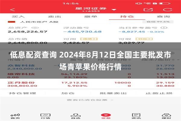 低息配资查询 2024年8月12日全国主要批发市场青苹果价格行情