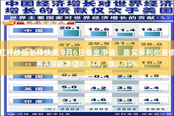 杠杆炒股怎样快速 9月6日基金净值：嘉实多利收益债券A最新净值0.744，跌0.39%